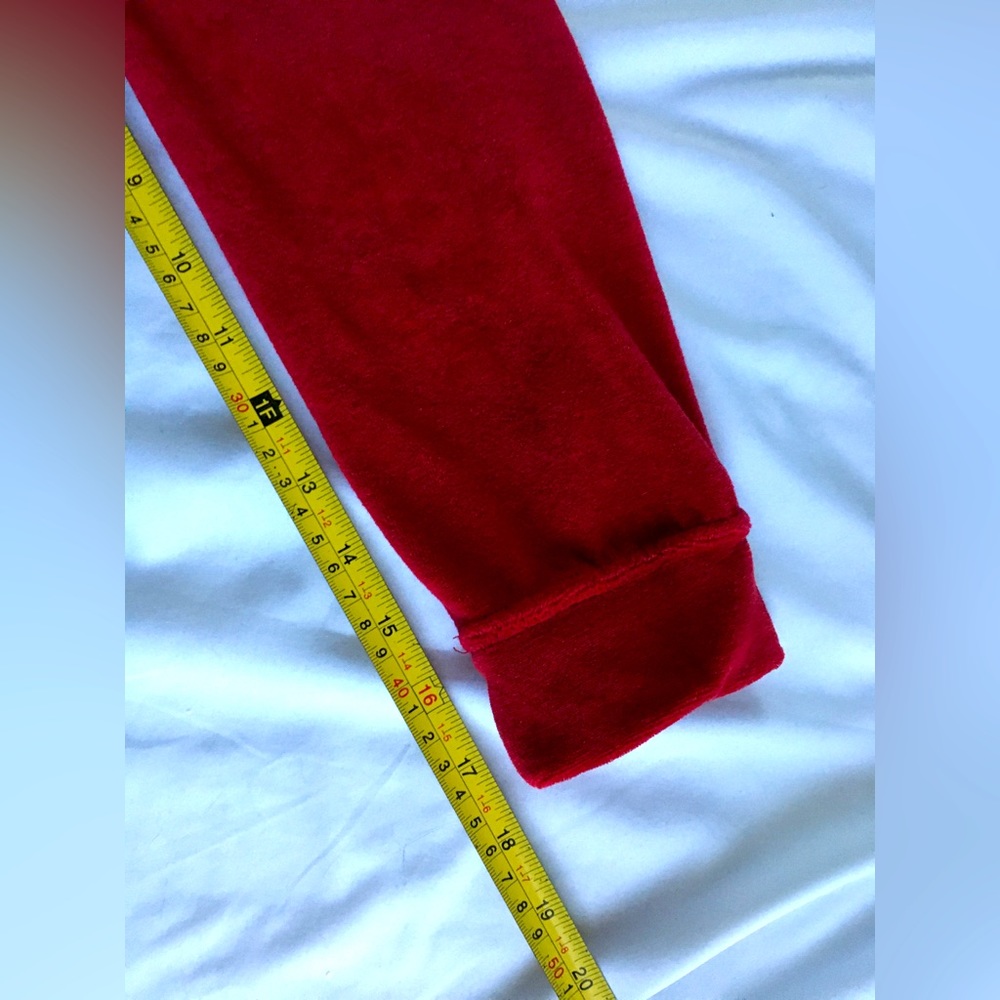 Y2k EUC Express red velour track suit set, size S, worn 3x. - Picture 12 of 16